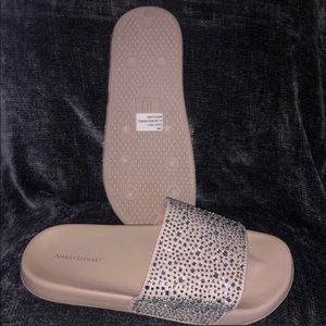 Pink Rhinestone Slides (Wide Width)